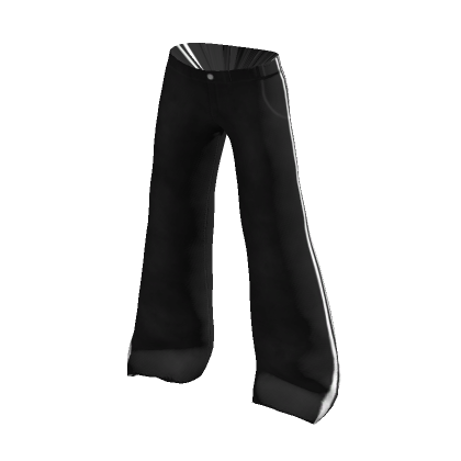 Black pants with white stripes roblox sale