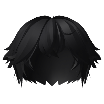 Shy Anime Boy Hair (Black) - Roblox