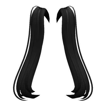 Flowy Tied Hair in Black - Roblox