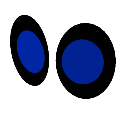 Roblox Item Giant Dark Cartoon Eyes - Blue