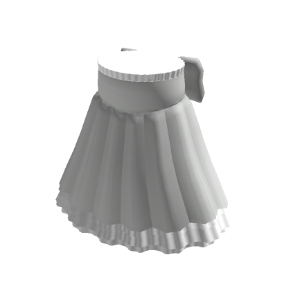 Ruffled Skirt with Oversized Bow (White) | Roblox Item - Rolimon's
