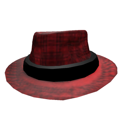 Red Plaid Business Luxury Fedora | Roblox Item - Rolimon's