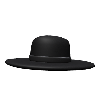 Roblox Item black wide brim hat