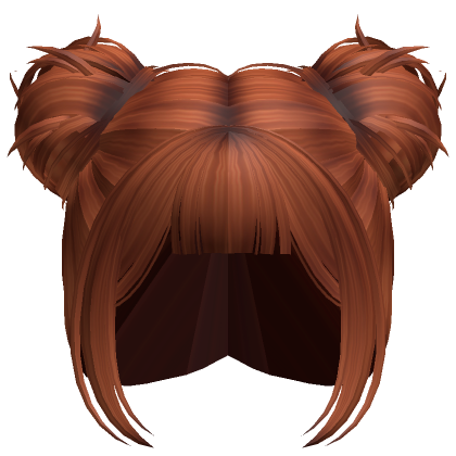 Harajuku Messy Buns W / Bangs (Ginger) - Roblox