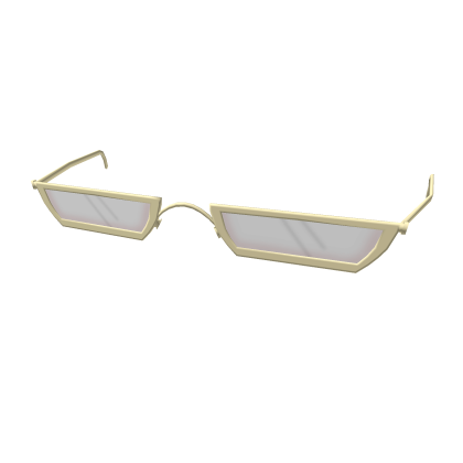 Roblox Item Aesthetic Gold & White Sunglasses
