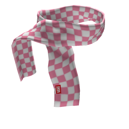 Roblox Item Vans Pink-White Checkerboard Scarf