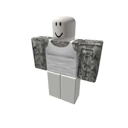 White Realistic Tank Top Full Body Tattoos Roblox