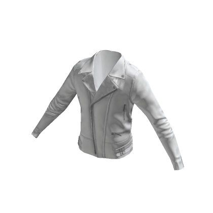 Roblox Item Collared Leather Jacket - White