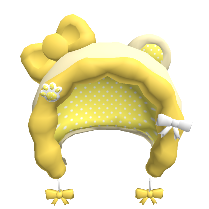 Roblox Item Cute Yellow Pastel Bear Hood