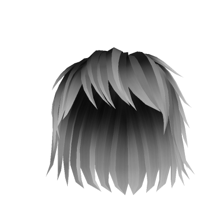 Roblox Item Short Messy Layered Hair Ombre Black/White