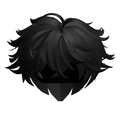 Black Fluffy Messy Anime Boy Hair | Roblox Item - Rolimon's