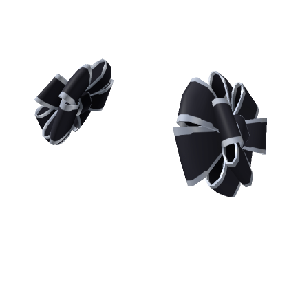 Roblox Item Festive Ribbons (Black/Silver)
