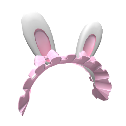 Roblox Item Bunny Bonnet Pink n White