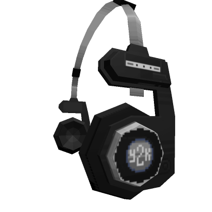 Roblox Item Portable Y2K Headphones in Black