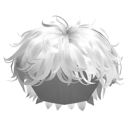 Fluffy Messy Boy Hair White | Roblox Item - Rolimon's