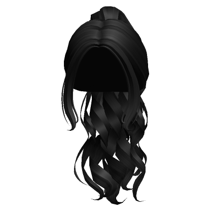 Long Lovely Curly Glam Ponytail Black Roblox