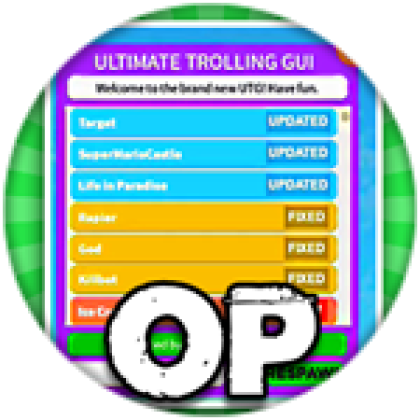 NEW GUI LOOK!] Trolling GUI Script Fighting - Roblox