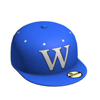 Roblox Item blue designer fitted W cap
