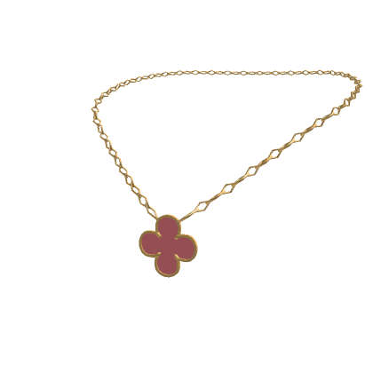 Roblox Item Pink Clover Necklace (3.0)