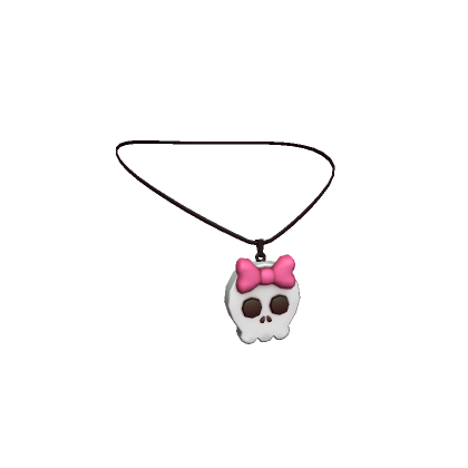 Emo Skull Necklace Pink 3.0