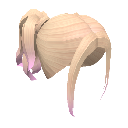 Half-up Pigtails in Blonde with Pink Ombre | Roblox Item - Rolimon's