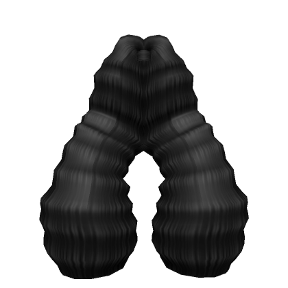 Fluffy Pigtail Extensions in Black to White's Code & Price - RblxTrade