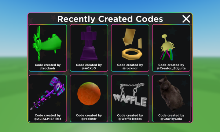 UGC Limited Codes - Roblox