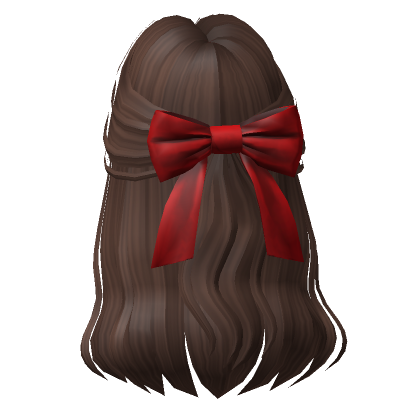 Brown bow hair  Brown hair roblox, Ribbon hair, Brown hair