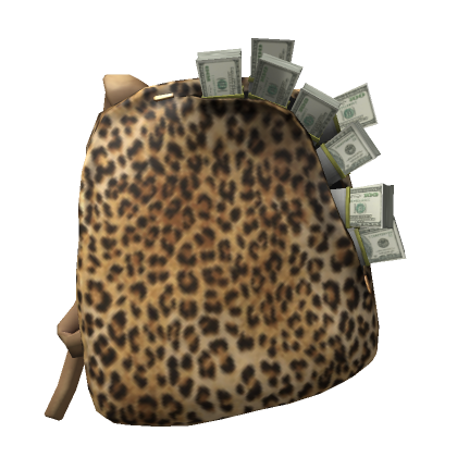 3.0 Off shoulder Cheetah Money Backpack Roblox Item Rolimon s