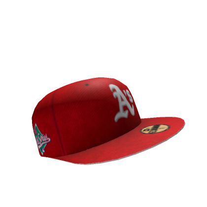 Red Oakland Fitted Hat | Roblox Item - Rolimon's