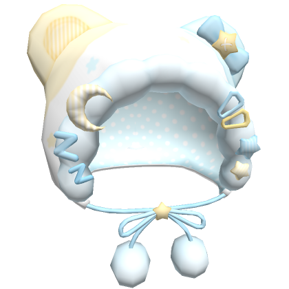blue sleepy dreamy zzz bear hood pompom fluffy ’s Code & Price - RblxTrade
