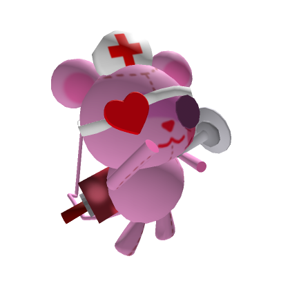 Roblox Item cute pink bunny nurse backpack