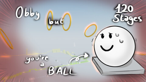 Obby but you're a ball GUI | Skip level | finish game