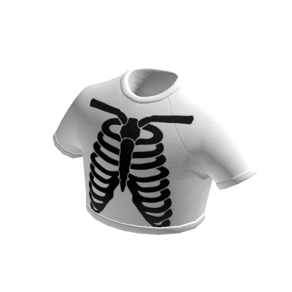 💀 White Skeleton Cropped Top Y2K | Roblox Item - Rolimon's
