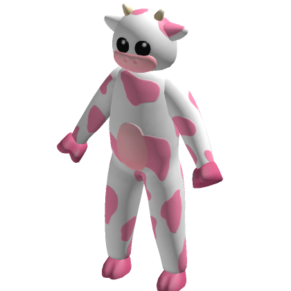 Cute Pink Cow Full Body Suit | Roblox Item - Rolimon's