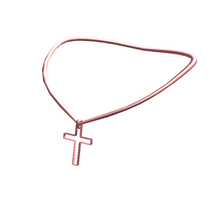 Roblox Item Holy rose gold cross small necklace