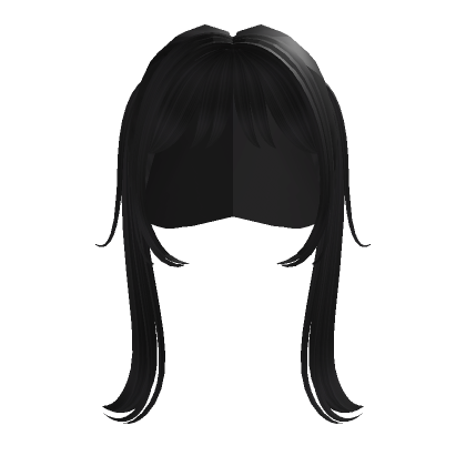 Pigtails Hair with Bangs (Black)'s Code & Price - RblxTrade