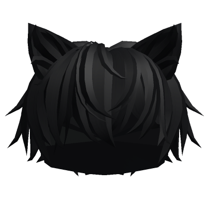 White Cat Ears Hairstyle - Roblox  White cat, Black hair roblox, Cat ears