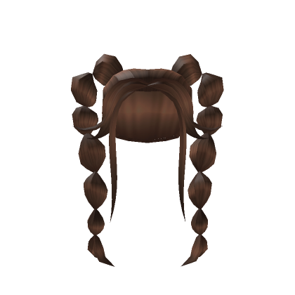 Roblox Item brown bubble ponytails