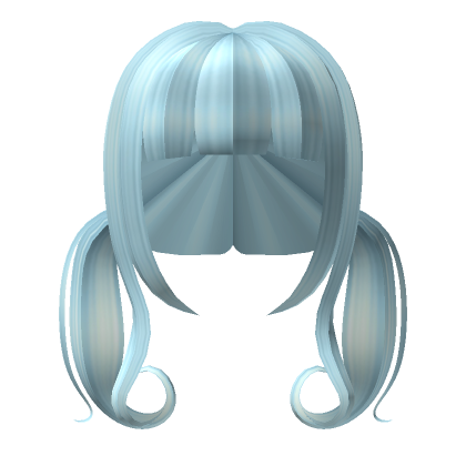 Cute Curly Pigtails Aesthetic Hair Blue - Roblox