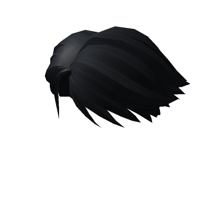 Black Short Parted Hair - Roblox