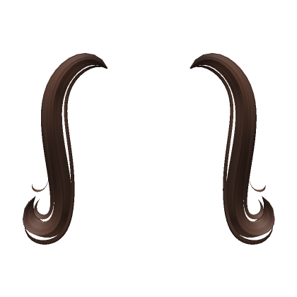 Kawaii Swirl Pigtail Extensions ( Brown )'s Code & Price - RblxTrade