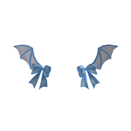Roblox Item Blue Bat Wings+Bow 🦇💙