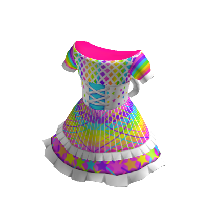 Neon rainbow dress top