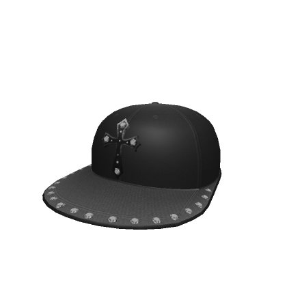 Roblox Item Black Y2K Diamond Studded Cap
