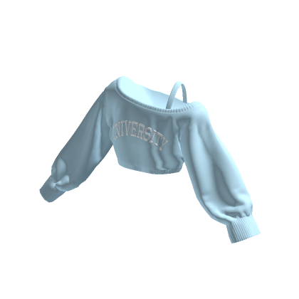 University Off Shoulder Oversized Sweater Cropped | Roblox Item - Rolimon's