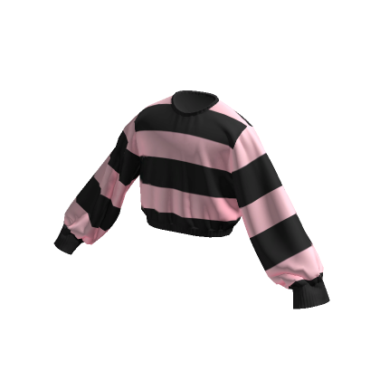 Roblox Item Pink Striped Cropped Sweater