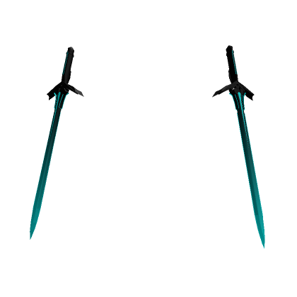 Roblox Item Blue Void Floating Dual Swords - Cartoony Outline