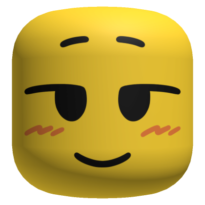 Blushing Smile Noob Face - Yellow | Roblox Item - Rolimon's