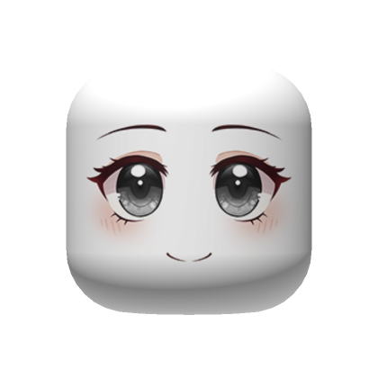 Happy Blue Eyes Girl Face 3D (Default Head) - Roblox
